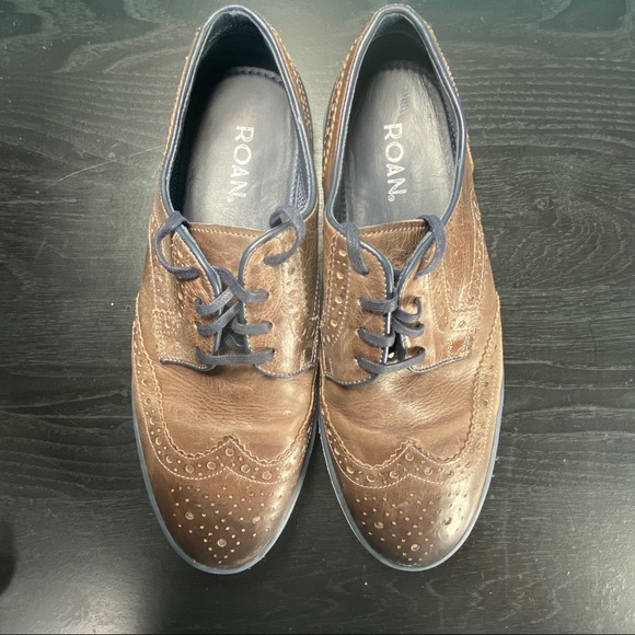 Roan dress shoes wingtips men’s size 8.5 - Picture 6 of 8